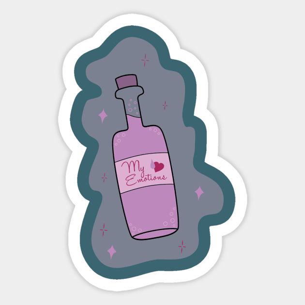 Bottle of My Emotions Sticker by sadsquatch